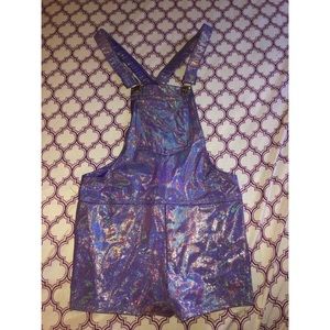 Purple Holo Rave Overalls